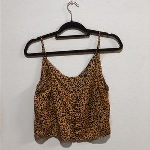 cheetah print cropped tank